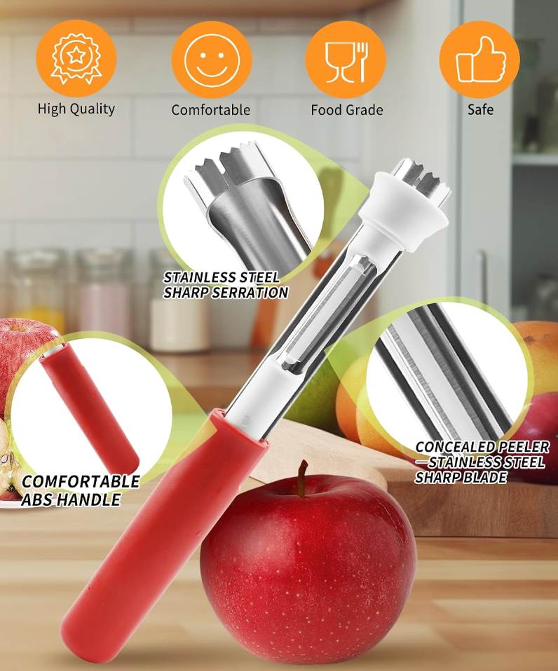 2 In 1 Fruit Corer & Peeler